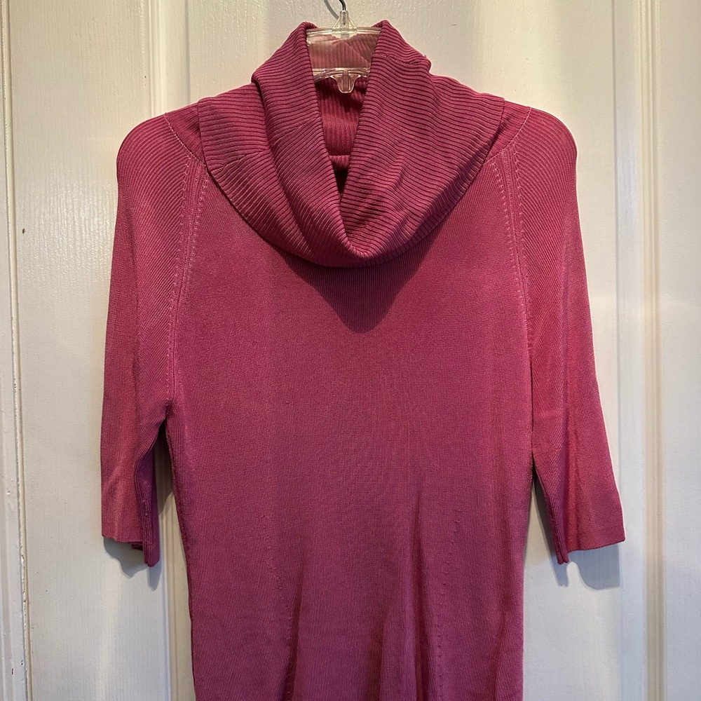 Pink Turtleneck Top